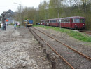  Bahnhof Oberwiehl; in Bildmitte das Arbeitsfahrzeug der Wiehltalbahn (ein Skl 53). Foto: Ulrich Clees