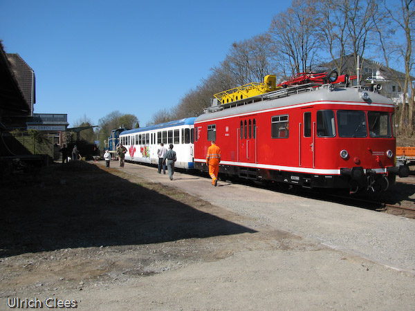 Angekommen auf dem hergerichteten Bahnhof Waldbröl.