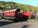 Das ist praktisch: Der ganze Zug lässt sich auf der Drehscheibe wenden. Auf zur nächsten Fahrt!
