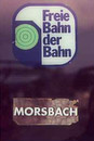 Klare Botschaft (am Empfangsgebäude Morsbach).