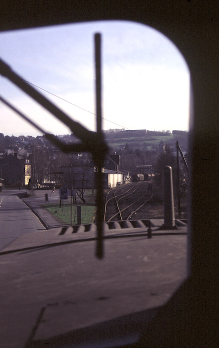 Einfahrt in den Bahnhof Morsbach.